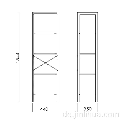 neues Design Bücherregal 5 Schicht